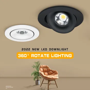 220 V / 110 V LED Downlight 12 W LED Ampul Gömme LED tavan lambası 15 W 18 W yuvarlak Led panel lambası Sıcak beyaz / Doğal Beyaz