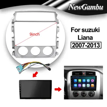 9 inç araç DVD oynatıcı Çerçeve Ses Adaptörü Dash Trim Kitleri Facia Paneli suzuki Liana 2007 - 2013 İçin Android Radyo Çalar ekran 2 Din