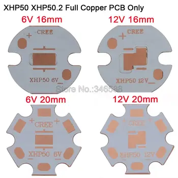 Cree XHP50 XHP50. 2 Verici Diyot Bakır PCB kartı LED Soğutucu LED Lamba Termal Ayırma Tabanı 6V / 12V 16mm / 20mm PCB Sadece