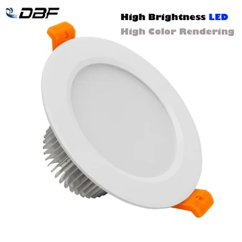 [DBF]Yüksek Parlaklık Renk İşleme 5730 SMD LED gömme projektör 5W 7W 10W 12W LED Spot ışık AC220V/110V Sürücü Ev