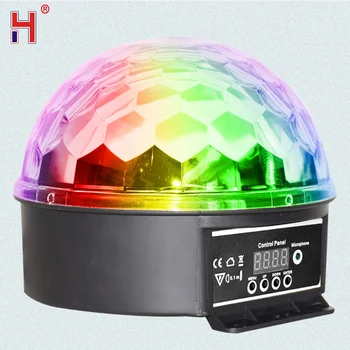 Disko Topu çakarlı lamba Araba İç Atmosfer Renkli Dj Ses Aktif Fonksiyonlu Uzaktan Kumanda Kamp Düğün Parti İçin