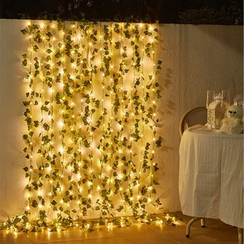 DIY peri Garland LED akçaağaç yaprağı dize ışıkları akülü ev bahçe noel düğün parti dekorasyon ışık dize