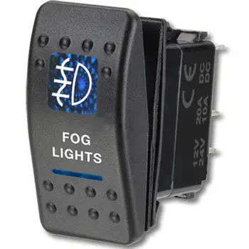 EE destek 12 V 20A Bar Carling Bar Rocker anahtarı mavi LED sis ışık lambası evrensel araba aksesuarları