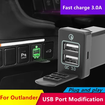 Mitsubishi Outlander 2013 için 2015 2016 2019 USB ön sis lambası LED Spot ışık merkezi kontrol anahtarı arka anahtarı Modifikasyonu