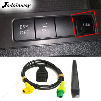 RCD510 RCD310 Araba USB Veri Adaptörü Ses Radyo USB kablosu Anahtarı Arayüzü Aksesuarları Volkswagen Golf 5 İçin 6 Jetta MK5 2005