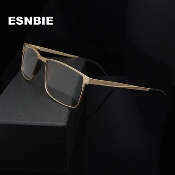 Titanyum Alaşımlı Gözlük Optik Gözlük Çerçevesi Erkekler İçin Gözlük Ultra Hafif Tam Jant Metal Gözlük Kadın Kare Miyopi Cam